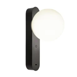 LEDS-C4 Væglamper > LED-væglampe Perlina, USB-port, sort, stål