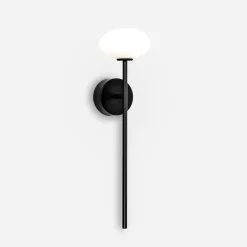 LEDS-C4 Væg- Og Spejllamper > LED-væglampe til badeværelset Bloom IP44, sort, højde 45 cm
