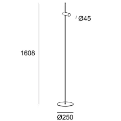Gulvlamper|Gulvlamper ^ LEDS-C4 Nude Single gulvlampe E27 grå/sort