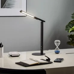 Fabas Luce Arbejdsrum/Kontor|Bordlamper > LED-skrivebordslampe Ideal med dæmper, sort