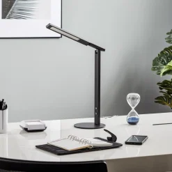 Fabas Luce Arbejdsrum/Kontor|Bordlamper > LED-skrivebordslampe Ideal med dæmper, sort