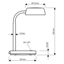 Arbejdsrum/Kontor ^ Maul LED-skrivebordslampe abby, blå, højde 30 cm