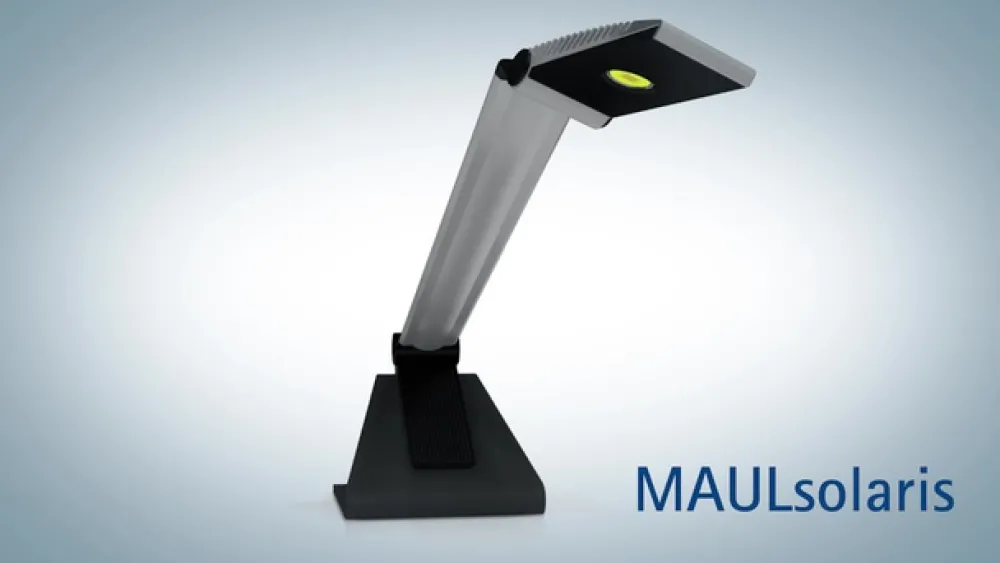 Maul Arbejdsrum/Kontor > LED-skrivebordslampe solaris, sølv, højde 64 cm