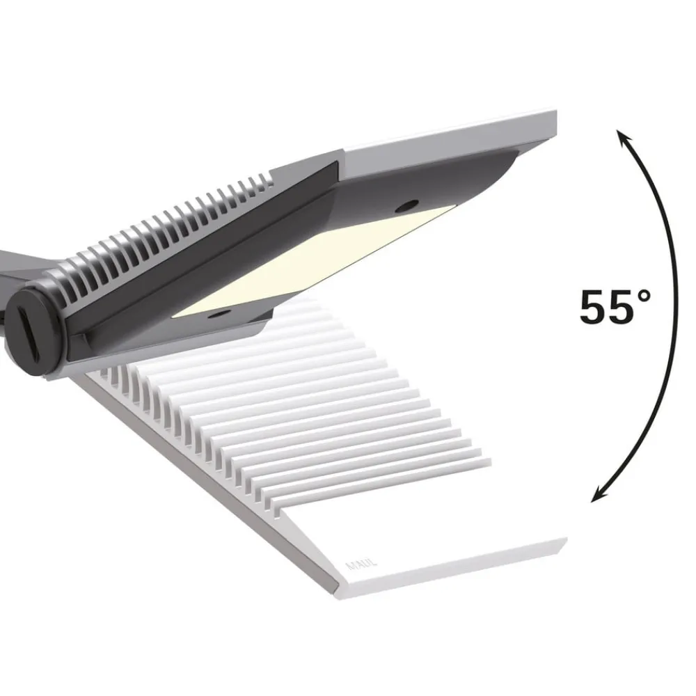 Maul Arbejdsrum/Kontor > LED-skrivebordslampe solaris, sølv, højde 64 cm