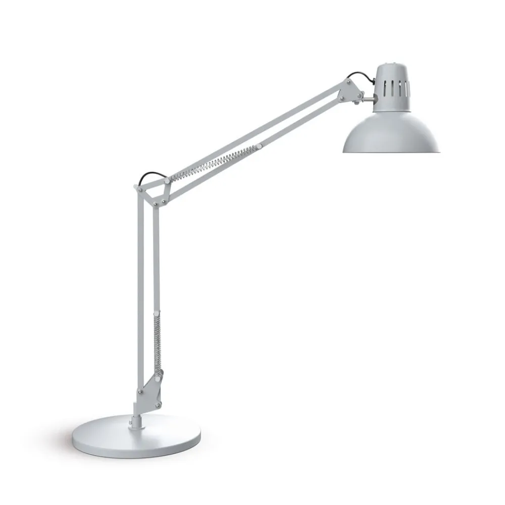 Maul Arbejdsrum/Kontor > LED-skrivebordslampe study, sølvfarvet, 49 cm, E27