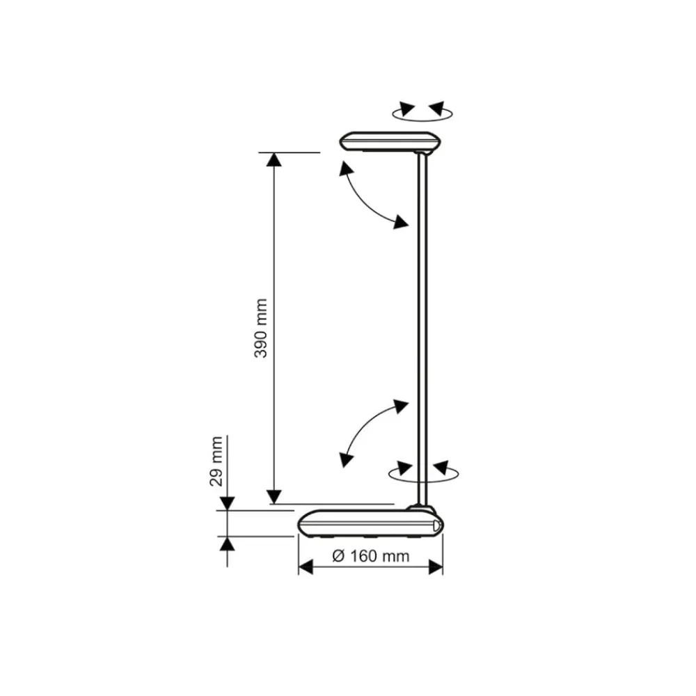 Maul Arbejdsrum/Kontor > LED-skrivebordslampe study, sølvfarvet, 49 cm, E27