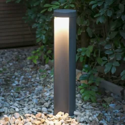 FARO BARCELONA Sokkellamper > LED-sokkellampe Chandra, mørkegrå, aluminium, højde 45 cm