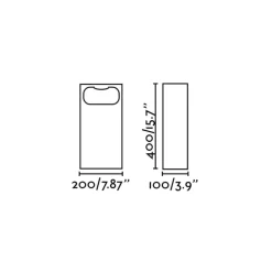 FARO BARCELONA Sokkellamper > LED-sokkellampe Glint, 3000K, 40 cm, grå, beton, IP55