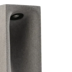 FARO BARCELONA Sokkellamper > LED-sokkellampe Grot, 2700K, grå, beton, IP55, højde 40 cm