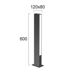 Viokef Sokkellamper > LED-sokkellampe Lir, højde 60 cm, mørkegrå metal, 2 lyskilder