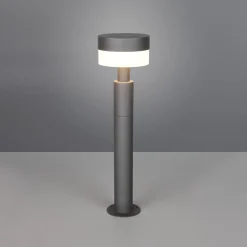 Sokkellamper ^ Trio Lighting LED-sokkellampe Mackenzie, højde 50 cm, antracit, støbt aluminium