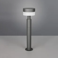 Sokkellamper ^ Trio Lighting LED-sokkellampe Mackenzie, højde 50 cm, antracit, støbt aluminium