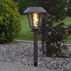 STAR TRADING Sokkellamper > LED-sokkellampe solcelle Fergus i lygteform