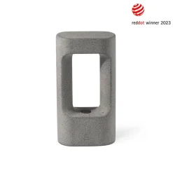 FARO BARCELONA Sokkellamper > LED-sokkellampe Totem, grå, beton, højde 28,5 cm