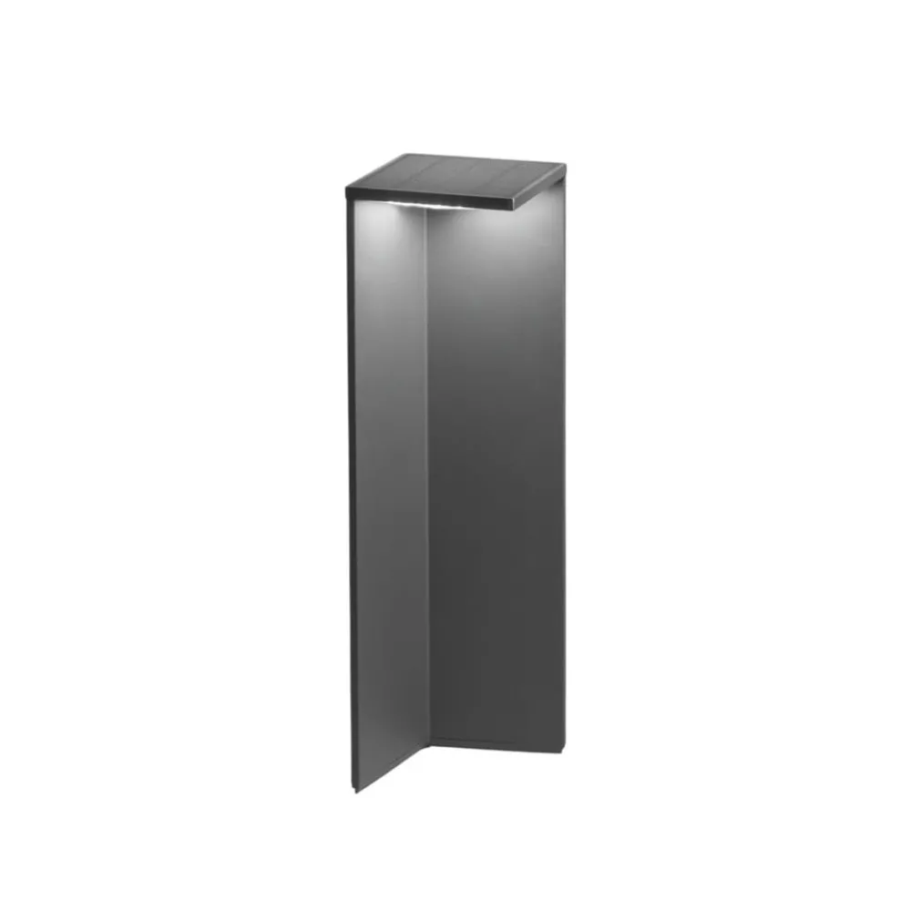 Fabas Luce Solcelle Lampe Med Sensor|Solcellelamper > LED-solcellebelysning Fold, mørkegrå, bevægelsessensor, IP54