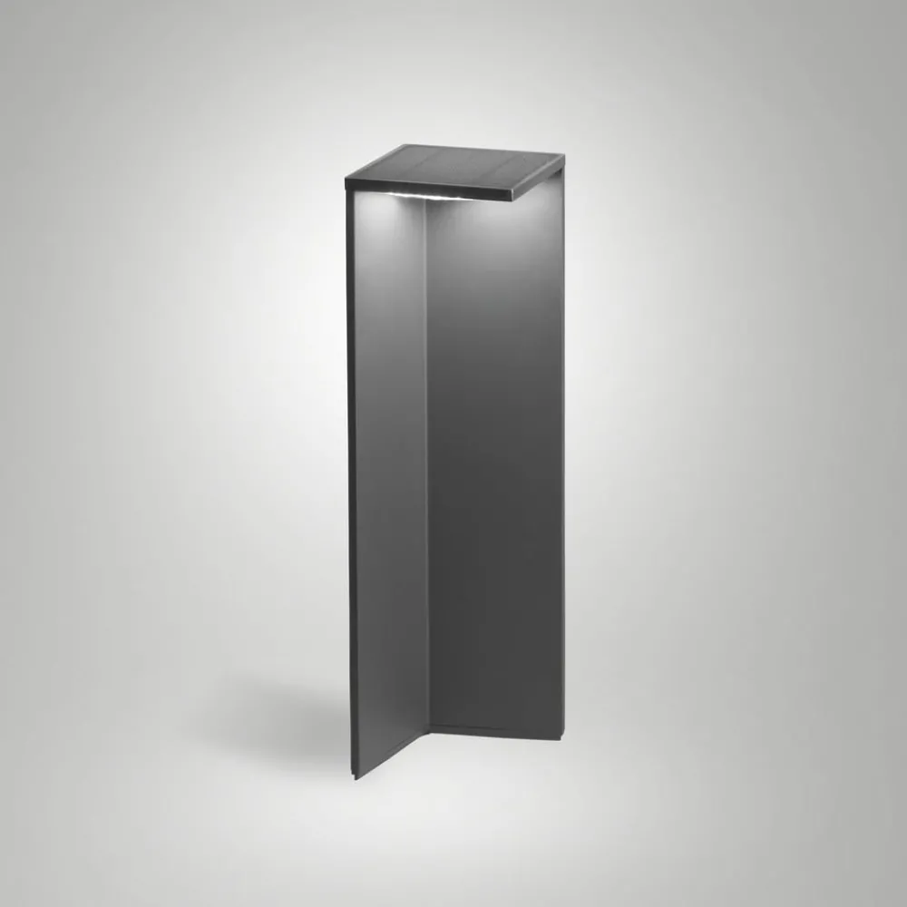 Fabas Luce Solcelle Lampe Med Sensor|Solcellelamper > LED-solcellebelysning Fold, mørkegrå, bevægelsessensor, IP54
