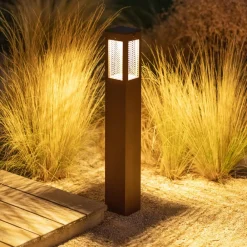 Les Jardins Solcelle Lampe Med Sensor|Gadebelysning Med Sensor > LED-solcellebelysning Tradition Sensor Corten 90 cm