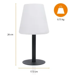 Smartwares Dekorationsbelysning|Solcellelamper > LED-solcellebordlampe OSL-50012 med genopladeligt batteri og USB-kabel