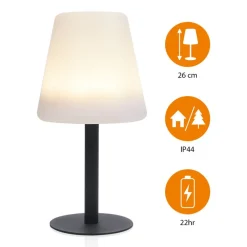 Smartwares Dekorationsbelysning|Solcellelamper > LED-solcellebordlampe OSL-50012 med genopladeligt batteri og USB-kabel