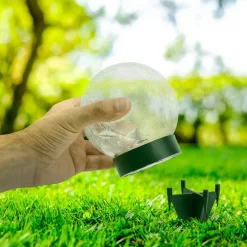Näve Solcellelamper > LED-solcelle-dekolampe 5248203 i glas, sæt med 3