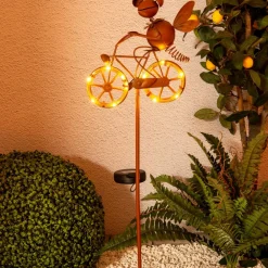 Näve Solcellelamper > LED-solcelle-dekorationslampe 5282414 med cykel
