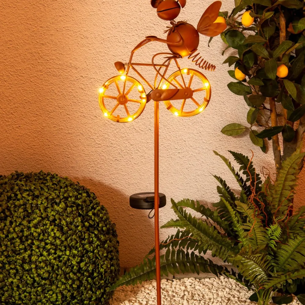 Näve Solcellelamper > LED-solcelle-dekorationslampe 5282414 med cykel