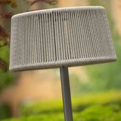 Les Jardins Solcellelamper > LED-solcellegulvlampe Rop&Strip, højdejusterbar, 500 lm
