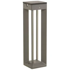 Les Jardins Solcelle Lampe Med Sensor|Sokkellamper Med Sensor > LED-solcellelampe Borne med sensor, 45 cm, grå