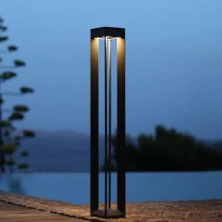 Solcelle Lampe Med Sensor|Gadebelysning Med Sensor ^ Les Jardins LED-solcellelampe Borne med sensor, 90 cm, grå