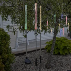 Dekorationsbelysning|Solcellelamper ^ STAR TRADING LED-solcellelampe Bubbly i sæt af 3, flerfarvet