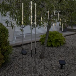 Dekorationsbelysning|Solcellelamper ^ STAR TRADING LED-solcellelampe Bubbly i sæt af 3, varm hvid