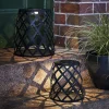 STAR TRADING Dekorationsbelysning|Solcellelamper > LED-solcellelampe Calabria, diamantmønster, 20 cm