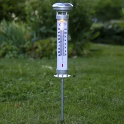 STAR TRADING Dekorationsbelysning > LED-solcellelampe Celsius, udendørstermometer