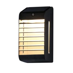 Les Jardins Solcelle Lampe Med Sensor|Væglampe Med Sensor > LED-solcellelampe Corner med sensor, grå