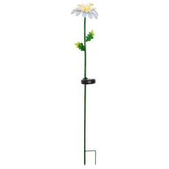 Dekorationsbelysning|Solcellelamper ^ STAR TRADING LED-solcellelampe Daisy i daisyform