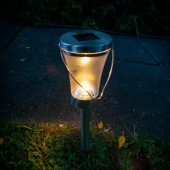 Solcellelamper ^ Näve 5146408 LED-solcellelampe deko, med jordspyd 8 stk
