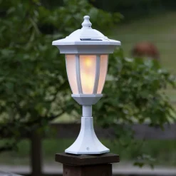 Solcellelamper|Sokkellamper ^ STAR TRADING LED-solcellelampe Flame, 4-i-1, hvid
