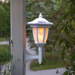 Solcellelamper|Sokkellamper ^ STAR TRADING LED-solcellelampe Flame, 4-i-1, hvid