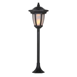 STAR TRADING Sokkellamper|Udendørs Spot > LED-solcellelampe Flame, 4-i-1, sort