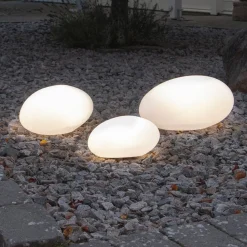 STAR TRADING Dekorationsbelysning|Solcellelamper > LED-solcellelampe Globy i stenform, længde 26,5 cm