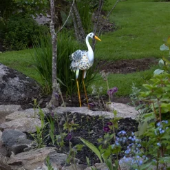 STAR TRADING Dekorationsbelysning|Solcellelamper > LED-solcellelampe Heron som en hejre figur