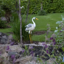 STAR TRADING Dekorationsbelysning|Solcellelamper > LED-solcellelampe Heron som en hejre figur
