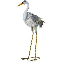 STAR TRADING Dekorationsbelysning|Solcellelamper > LED-solcellelampe Heron som en hejre figur