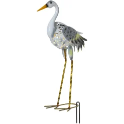 STAR TRADING Dekorationsbelysning|Solcellelamper > LED-solcellelampe Heron som en hejre figur