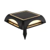 Globo Solcellelamper|Udendørs Spot > LED-solcellelampe 36505, jordspyd, væglampe, sort, aluminium