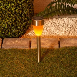 Näve Dekorationsbelysning|Solcellelamper > LED-solcellelampe 4135006 med flammeeffekt 6er-sæt