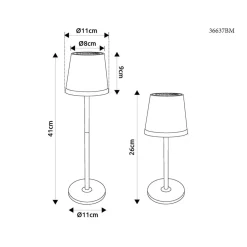Globo Dekorationsbelysning|Solcellelamper > LED-solcellelampe, metal, lysegrøn, højde 41 cm, IP44