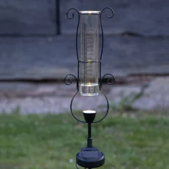 STAR TRADING Dekorationsbelysning|Solcellelamper > LED-solcellelampe Pluvio med regnmåler