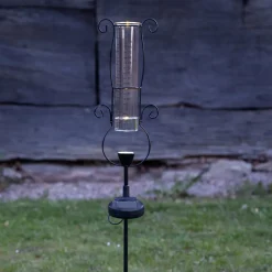 STAR TRADING Dekorationsbelysning|Solcellelamper > LED-solcellelampe Pluvio med regnmåler