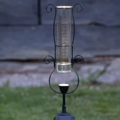 STAR TRADING Dekorationsbelysning|Solcellelamper > LED-solcellelampe Pluvio med regnmåler